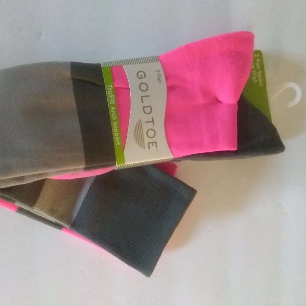 NWT 2 Pair GOLDTOE  TruFit Arch Support Knee High